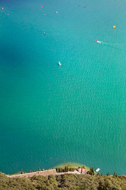 High angle view of beach