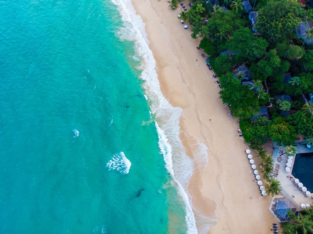 High angle view of beach