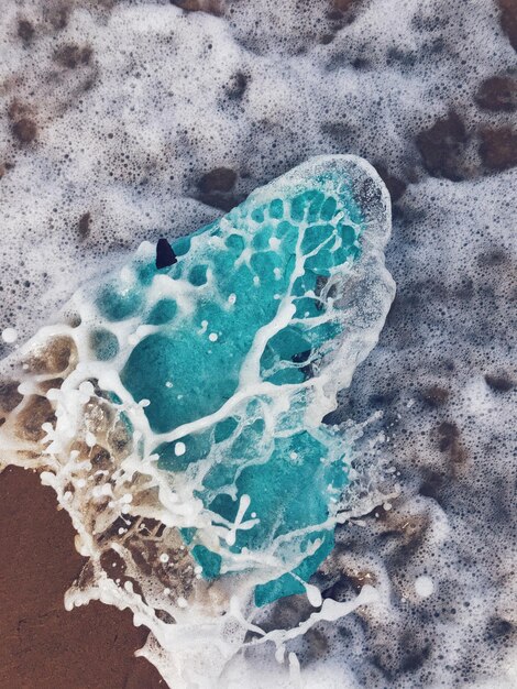 Foto vista ad alto angolo della spiaggia