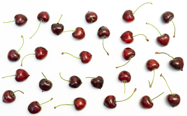 Photo high angle view of berries over white background