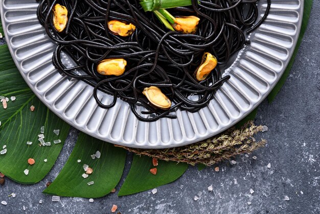 High angle view of black coffee in container