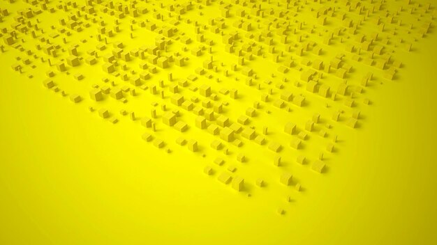 High angle view of blocks over yellow background