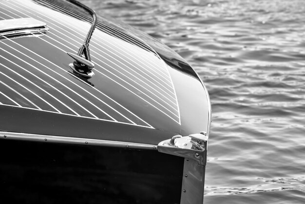 Photo high angle view of boat in sea