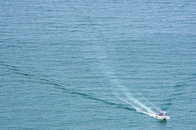 High angle view of boats in sea