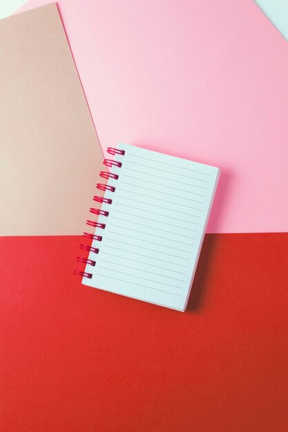 High angle view of book on table