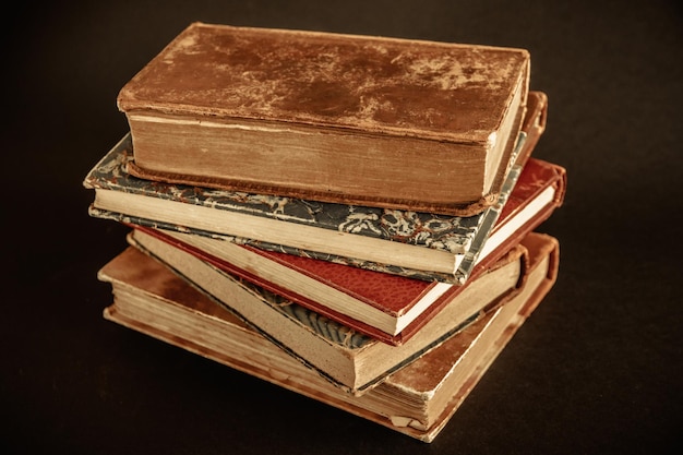 Photo high angle view of books on table