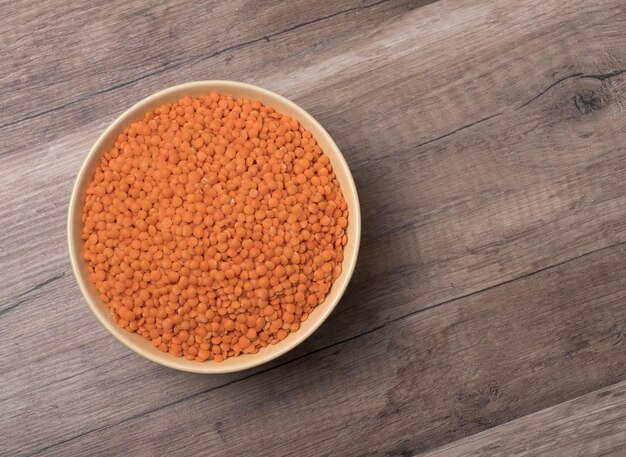 High angle view of bread in bowl on table