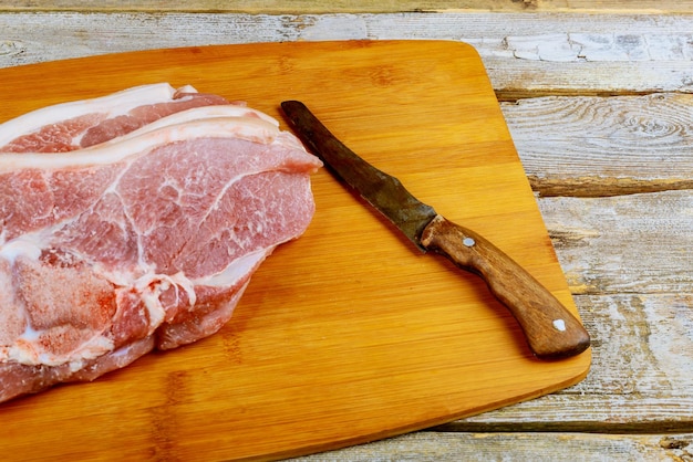 High angle view of bread on cutting board