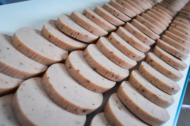 High angle view of bread in plate on table