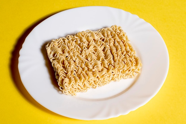 High angle view of bread in plate