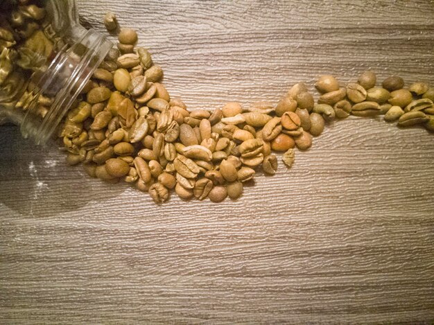 High angle view of bread on table