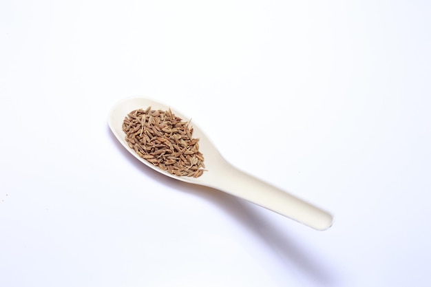 high angle view of bread on white background
