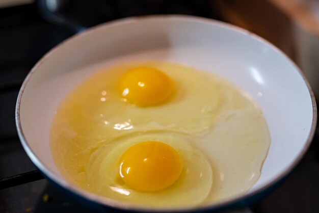 Photo high angle view of breakfast in bowl