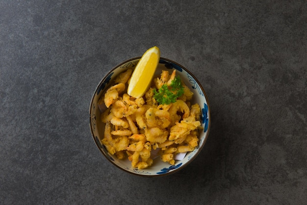 Photo high angle view of breakfast in bowl