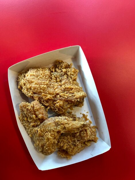 High angle view of breakfast in plate