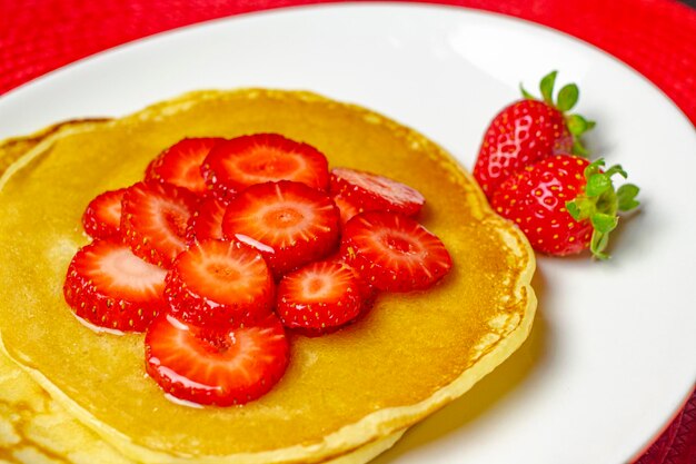 High angle view of breakfast on plate