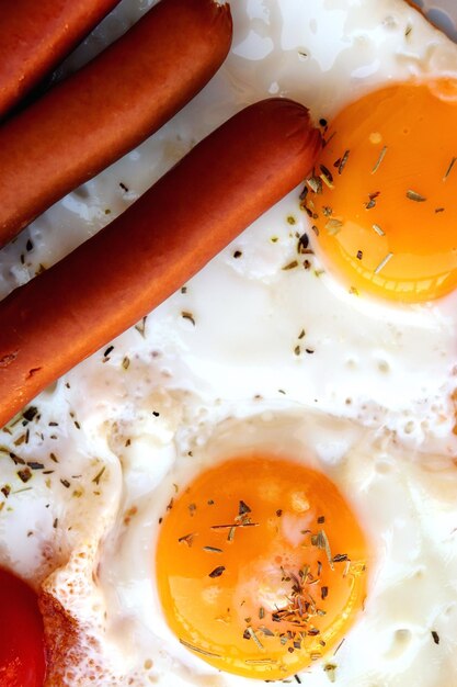 High angle view of breakfast served in plate