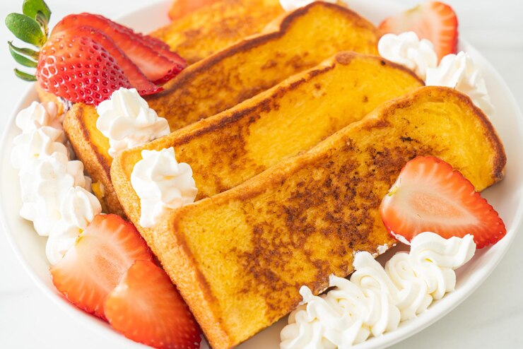Photo high angle view of breakfast served in plate