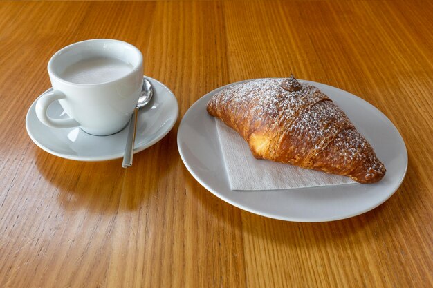 High angle view of breakfast served on table