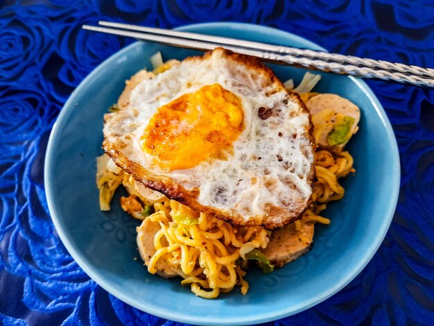 High angle view of breakfast served on table