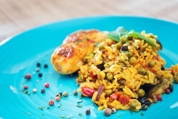 High angle view of breakfast served on table