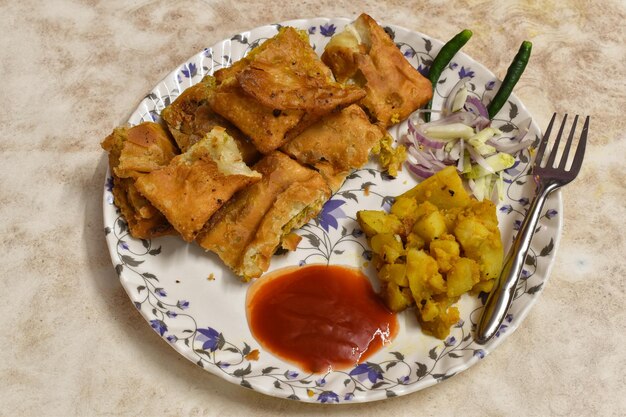 High angle view of breakfast served on table