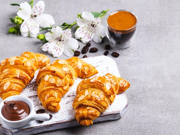 High angle view of breakfast on table