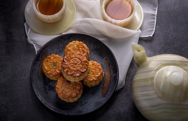 high angle view of breakfast on table