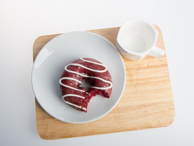 high angle view of breakfast on table