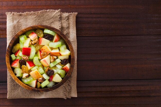 Photo high angle view of breakfast on table