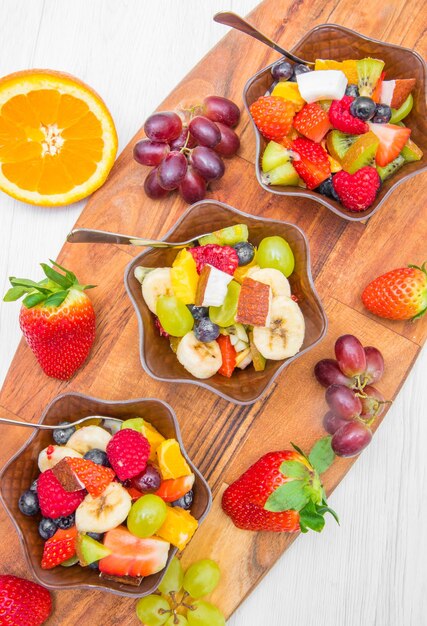 High angle view of breakfast on table