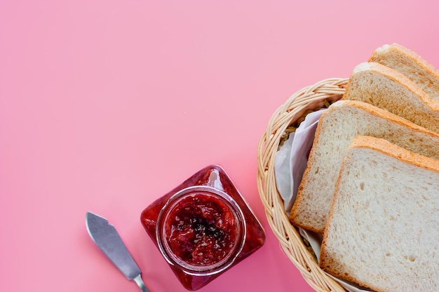 High angle view of breakfast on table