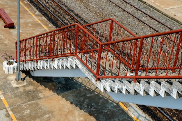 Photo high angle view of bridge