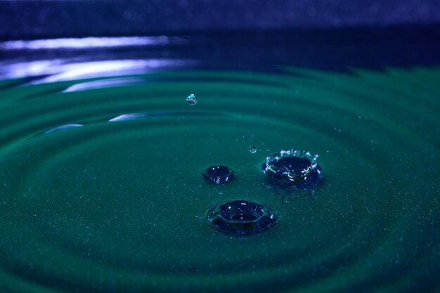 High angle view of bubbles in water