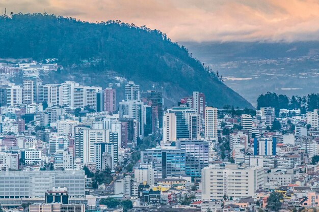 High angle view of buildings against sky in city