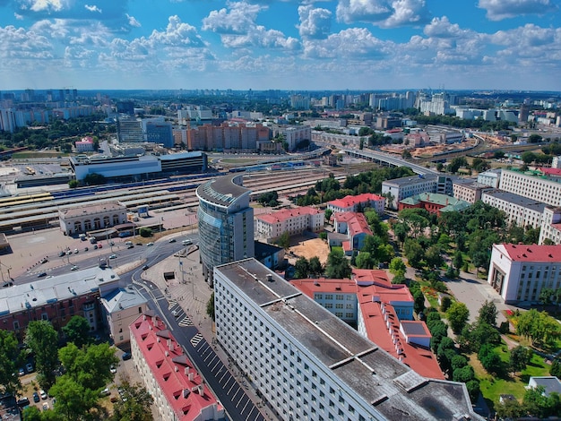 Foto vista ad alta angolazione degli edifici contro il cielo