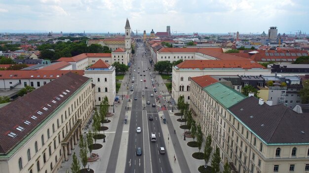 Foto vista ad alta angolazione degli edifici in città