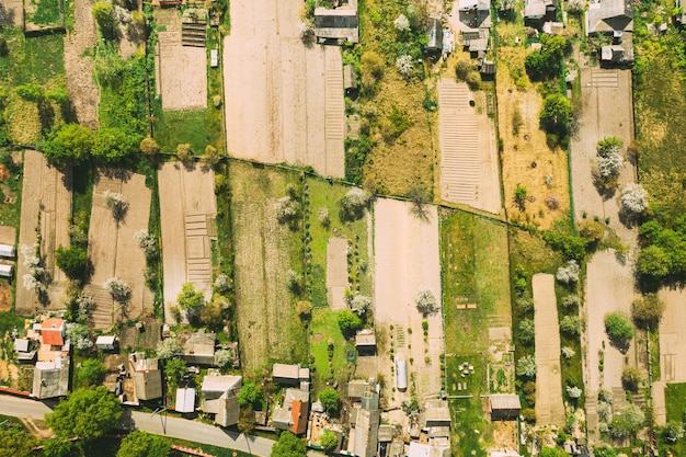 Foto vista ad alta angolazione degli edifici in città