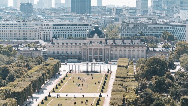 Foto vista ad alta angolazione degli edifici in città