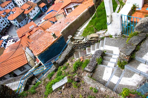 Foto vista ad alta angolazione degli edifici in città