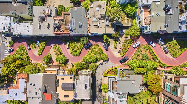 Photo high angle view of buildings in city