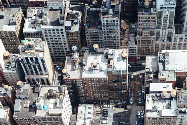 Photo high angle view of buildings in city