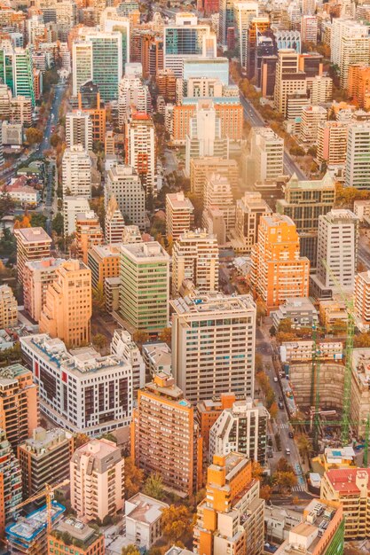 Photo high angle view of buildings in city