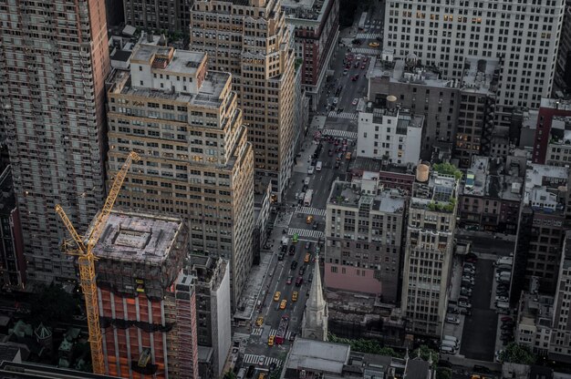 Photo high angle view of buildings in city