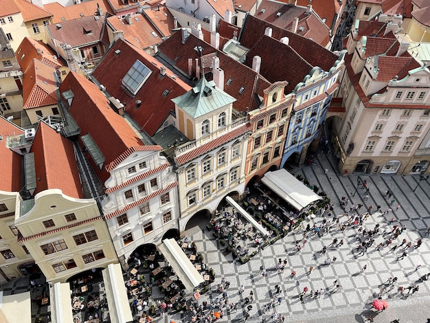 Photo high angle view of buildings in city