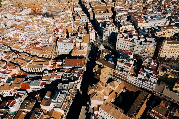 Photo high angle view of buildings in city