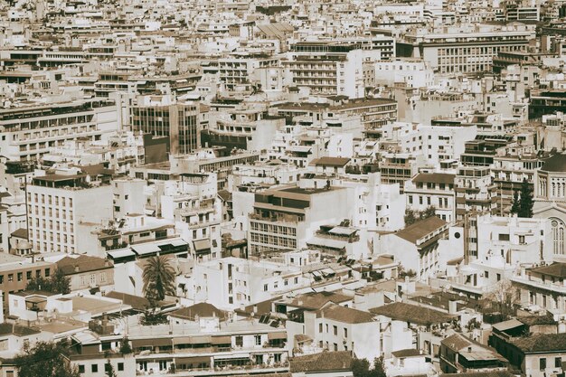 Photo high angle view of buildings in city