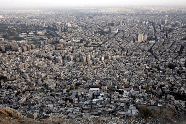 Photo high angle view of buildings in city