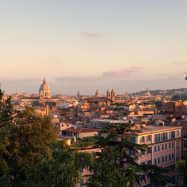 Foto vista ad alta angolazione degli edifici in città