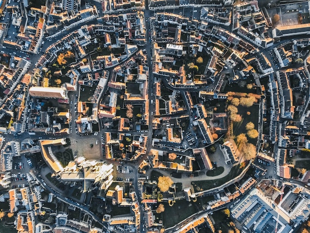 Photo high angle view of buildings in city